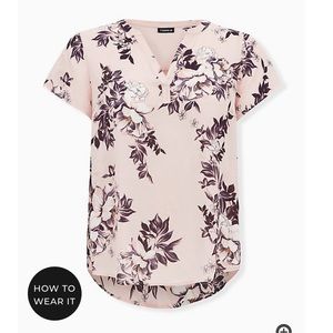Torrid 4 pullover floral blouse